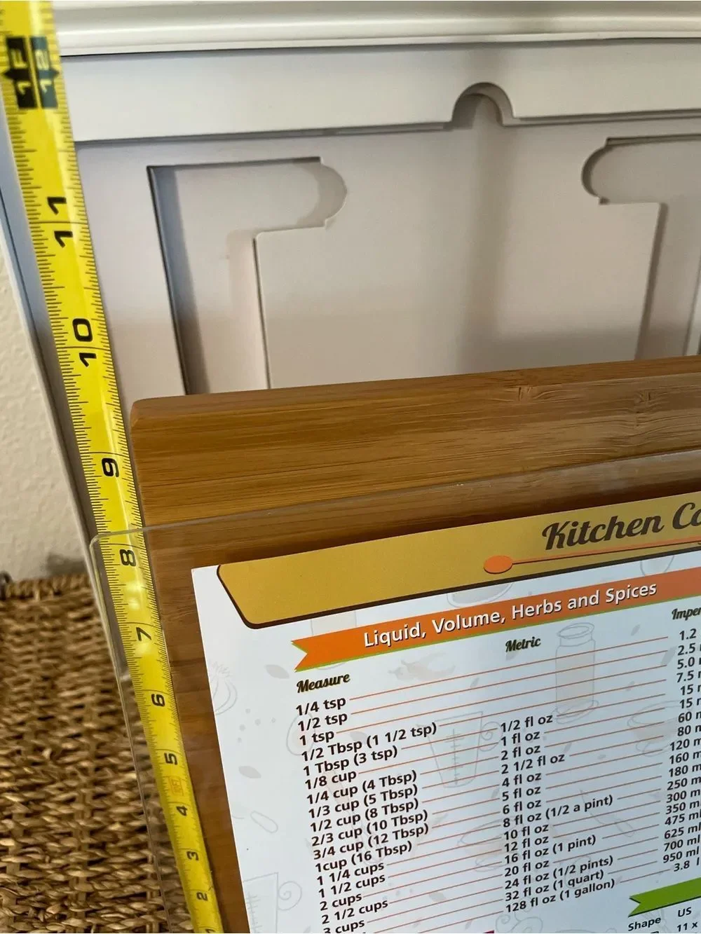 Kitchenware Plus Bamboo Recipe Book Stand with Cover 13x9